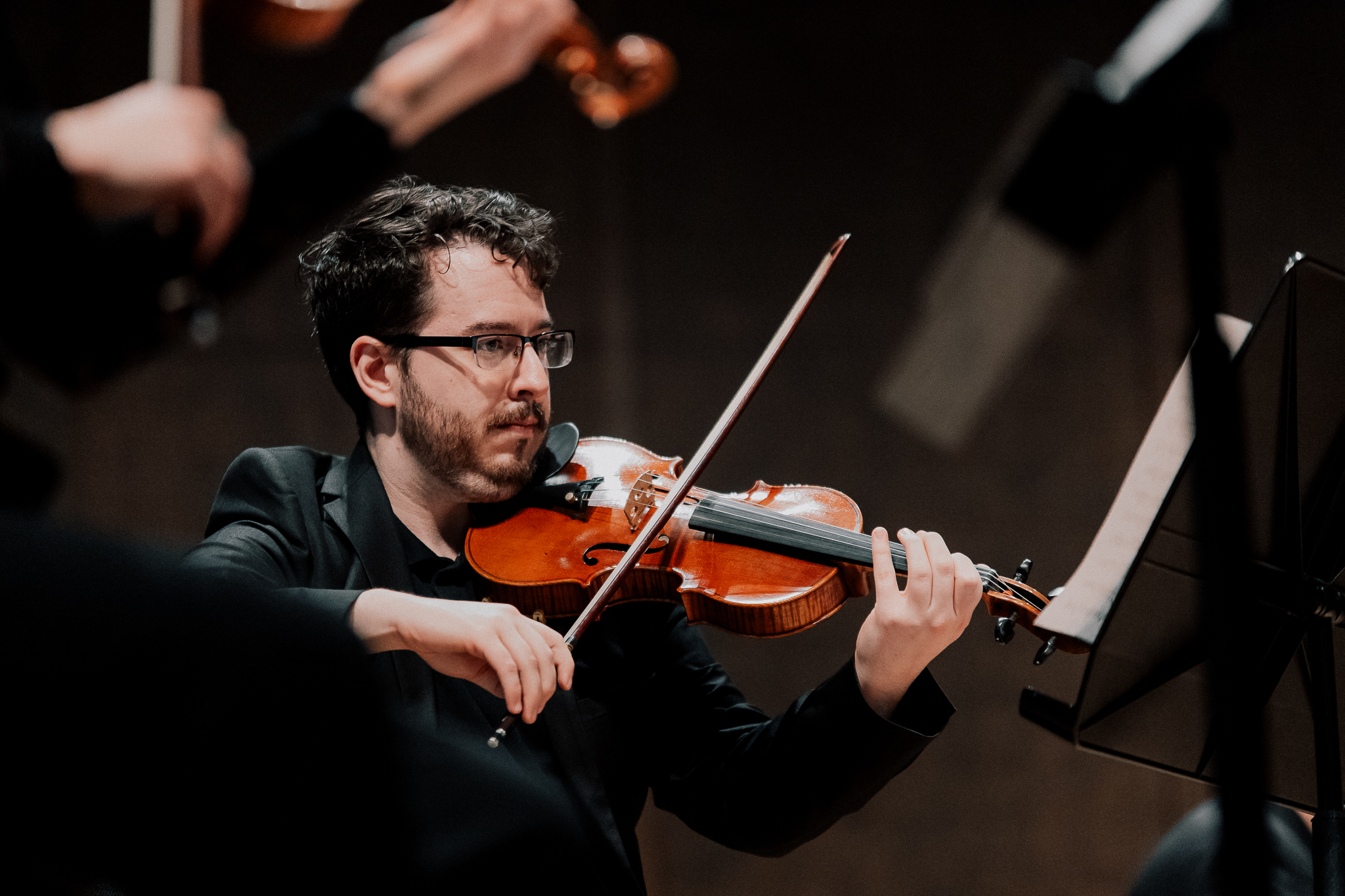 Julien Patrice Chef d’attaque des seconds violons de l'Orchestre de l'Agora